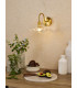 Hadano Wall Light Natural Brass and Wavy Glass-2