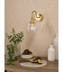 Hadano Wall Light Natural Brass and Scalloped Bell Glass-3