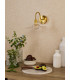 Hadano Wall Light Natural Brass and Wavy Glass-3
