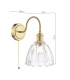 Hadano Wall Light Natural Brass and Scalloped Bell Glass-4
