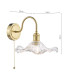 Hadano Wall Light Natural Brass and Wavy Glass-4