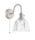 Hadano Wall Light Antique Chrome and Scalloped Bell Glass-1