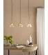 Hadano 3 Light Bar Ceiling Pendant Natural Brass and Scalloped Bell Glass-2