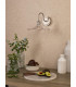 Hadano Wall Light Antique Chrome and Wavy Glass-3