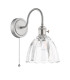 Hadano Wall Light Antique Chrome and Scalloped Bell Glass-5