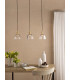Hadano 3 Light Bar Ceiling Pendant Natural Brass and Scalloped Bell Glass-3