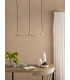 Hadano 3 Light Bar Ceiling Pendant Natural Brass and Wavy Glass-3