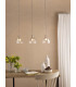 Hadano 3 Light Bar Ceiling Pendant Antique Chrome and Scalloped Bell Glass-2