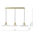 Hadano 3 Light Bar Ceiling Pendant Natural Brass and Wavy Glass-4