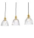 Hadano 3 Light Bar Ceiling Pendant Natural Brass and Scalloped Bell Glass-8