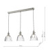 Hadano 3 Light Bar Ceiling Pendant Antique Chrome and Scalloped Bell Glass-4