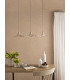 Hadano 3 Light Bar Ceiling Pendant Antique Chrome and Wavy Glass-3