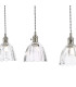 Hadano 3 Light Bar Ceiling Pendant Antique Chrome and Scalloped Bell Glass-8