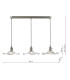 Hadano 3 Light Bar Ceiling Pendant Antique Chrome and Wavy Glass-4