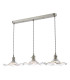 Hadano 3 Light Bar Ceiling Pendant Antique Chrome and Wavy Glass-6