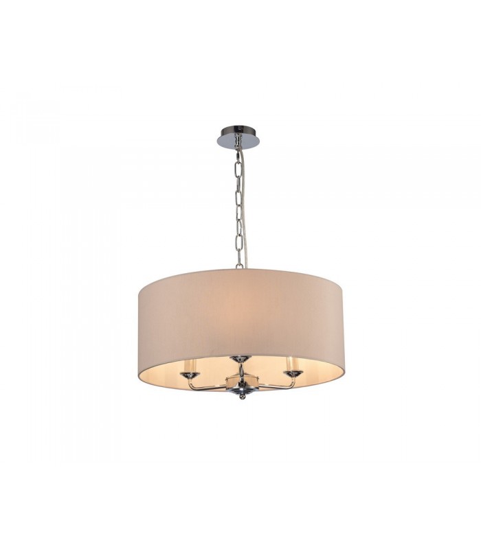 3 Light Multi Arm Ceiling Pendant without Shade, c, w 2m Chain, E14 Polished Chrome - 17