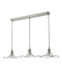 Hadano 3 Light Bar Ceiling Pendant Antique Chrome and Wavy Glass-7