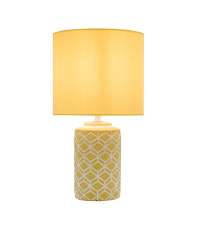 Ilona Ceramic Table Lamp Yellow With Shade-1
