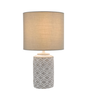 Ilona Ceramic Table Lamp Grey With Shade-1