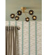 Izzy 6 Light Semi-Flush Matt Gold With Black Confetti Glass-2