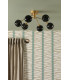 Izzy 6 Light Semi-Flush Matt Gold With Black Confetti Glass-3