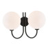 Jared Wall Light Matt Black With Opal Glass