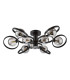 Lynette 9 Light Semi-Flush Satin Black With Smoked Glass-3