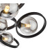 Lynette 9 Light Semi-Flush Satin Black With Smoked Glass-4