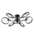 Lynette 9 Light Semi-Flush Satin Black With Twisted Glass-1