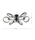 Lynette 9 Light Semi-Flush Satin Black With Twisted Glass-2