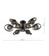 Lynette 9 Light Semi-Flush Satin Black With Black Confetti Glass-2