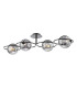Olympus 4 Light Semi-Flush Matt Black With Smoked Dimpled Glass-1