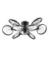 Lynette 9 Light Semi-Flush Satin Black With Twisted Glass-3