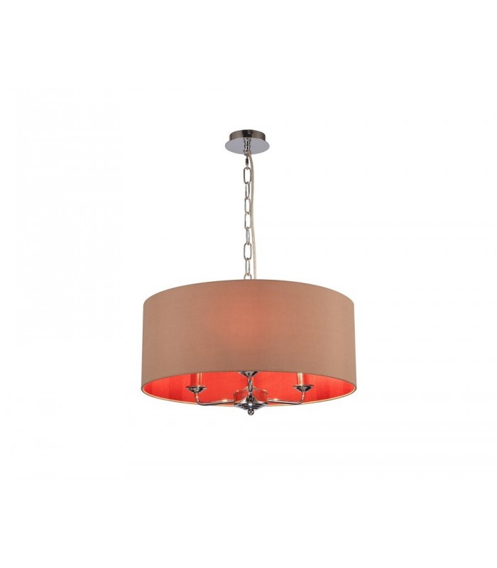 3 Light Multi Arm Ceiling Pendant without Shade, c, w 2m Chain, E14 Polished Chrome - 21