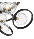 Lynette 9 Light Semi-Flush Satin Black With Twisted Glass-4