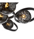 Lynette 9 Light Semi-Flush Satin Black With Black Confetti Glass-4