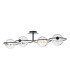 Olympus 4 Light Semi-Flush Matt Black With Clear Dimpled Glass-1