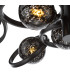Lynette 9 Light Semi-Flush Satin Black With Black Confetti Glass-5