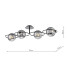 Olympus 4 Light Semi-Flush Matt Black With Smoked Dimpled Glass-4