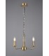 3 Light Multi Arm Ceiling Pendant without Shade, c, w 2m Chain, E14 Antique Brass - 2