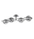 Olympus 4 Light Semi-Flush Matt Black With Smoked Dimpled Glass-5