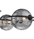 Olympus 4 Light Semi-Flush Matt Black With Smoked Dimpled Glass-6