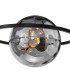 Olympus 4 Light Semi-Flush Matt Black With Smoked Dimpled Glass-7