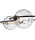 Olympus 4 Light Semi-Flush Matt Black With Clear Dimpled Glass-6