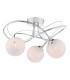 Onawa 3 Light Semi Flush Ceiling Polished Chrome With White Confetti Glass