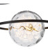 Olympus 4 Light Semi-Flush Matt Black With Clear Dimpled Glass-7