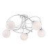 Onawa 5 Light Semi Flush Ceiling Polished Chrome With White Confetti Glass