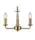 3 Light Multi Arm Ceiling Pendant without Shade, c, w 2m Chain, E14 Antique Brass - 4