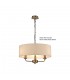 3 Light Multi Arm Ceiling Pendant without Shade, c, w 2m Chain, E14 Antique Brass - 6