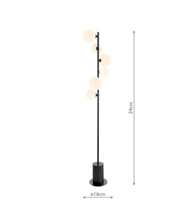 Spiral 6 Light Floor Lamp Matt Black-2